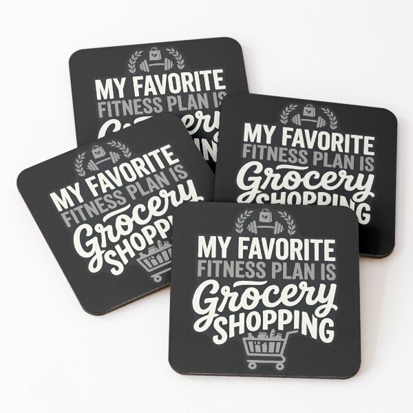 Item preview, My Favorite Fitness Plan Is Grocery Shopping Funny Workout designed and sold by DuckOddity.