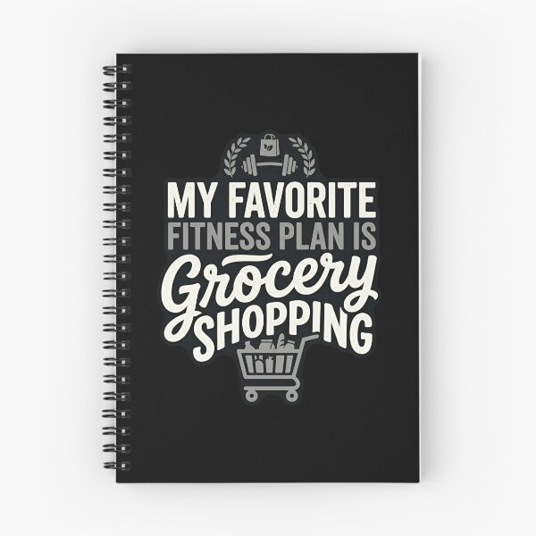 Item preview, My Favorite Fitness Plan Is Grocery Shopping Funny Workout designed and sold by DuckOddity.