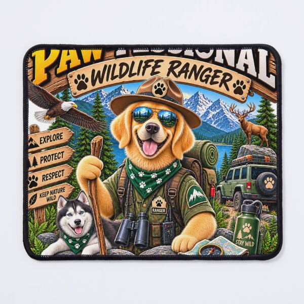 Item preview, Paw-Fessional Wildlife Ranger Dog – Funny Outdoor Adventure Gift designed and sold by TeeVibeHaus.