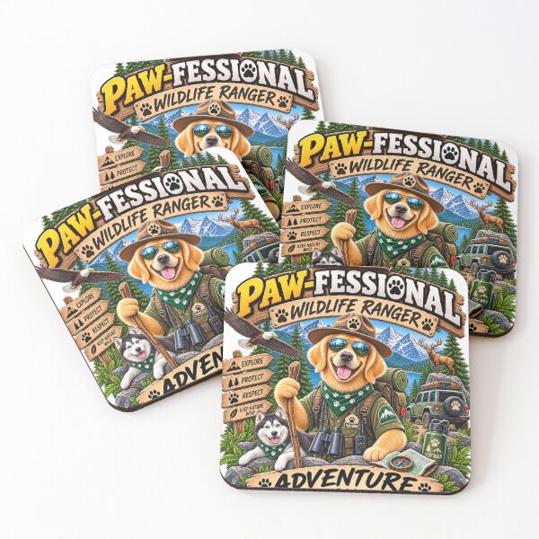 Item preview, Paw-Fessional Wildlife Ranger Dog – Funny Outdoor Adventure Gift designed and sold by TeeVibeHaus.
