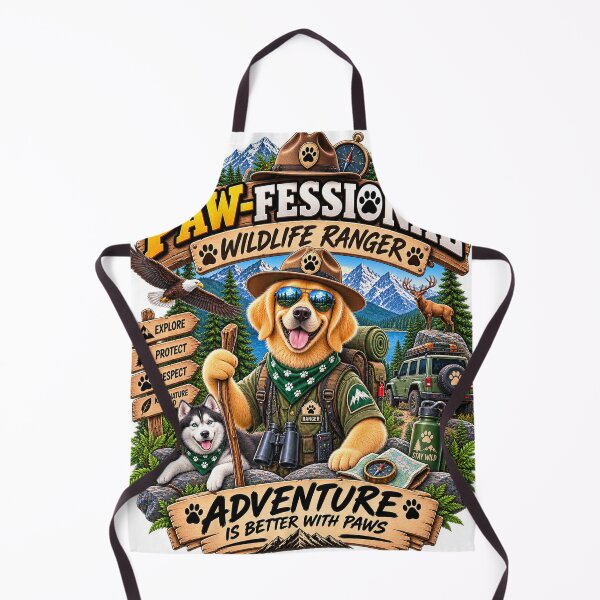 Item preview, Paw-Fessional Wildlife Ranger Dog – Funny Outdoor Adventure Gift designed and sold by TeeVibeHaus.