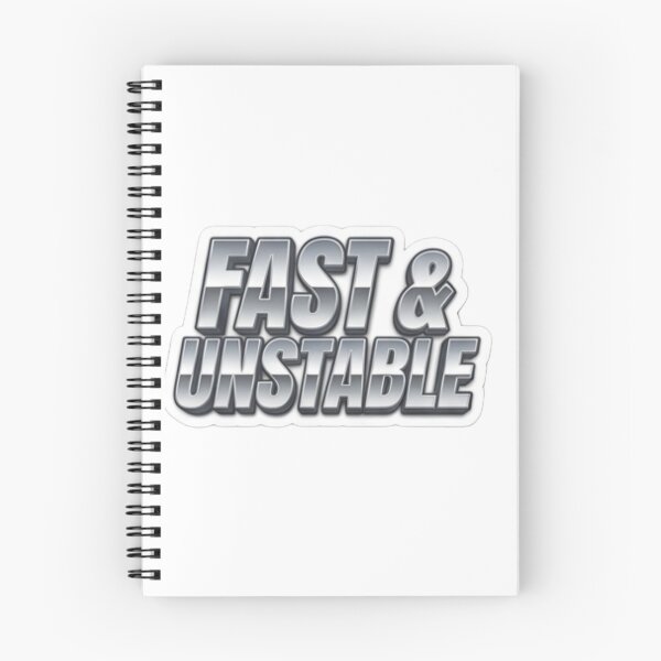 Item preview, "Fast & Unstable" – Metallic silver / chrome finish gradient 3D text style designed and sold by littleearty.