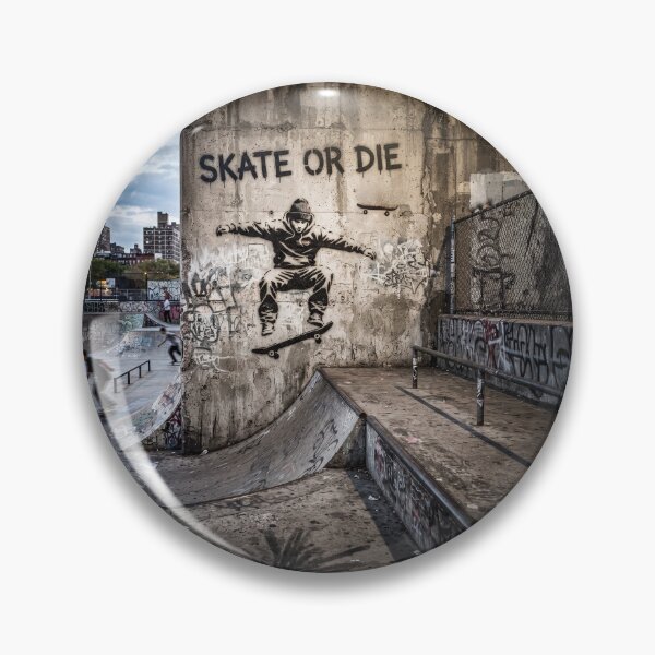Item preview, Urban City Gritty Skateboarder Graffiti Art designed and sold by Home Decor Art.