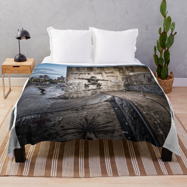 Item preview, Urban City Gritty Skateboarder Graffiti Art designed and sold by Home Decor Art.
