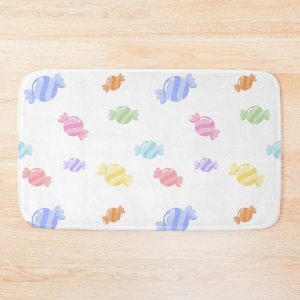 Item preview, Colorful Pastel Wrapped Candy Seamless Pattern on Black Background designed and sold by MathuraPresent.