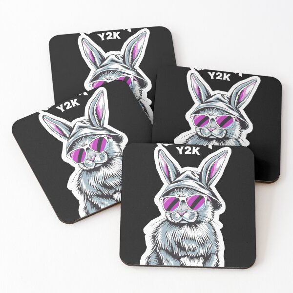 Item preview, Ramix Y2K Cool Bunny Retro Sunglasses Sticker designed and sold by RAMIX-Y2K.