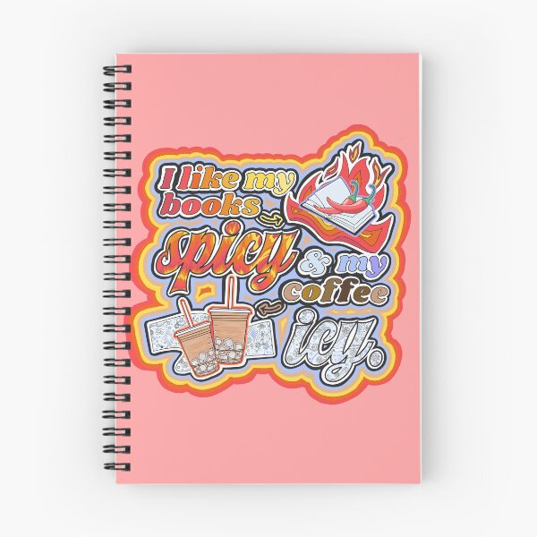 Item preview, I like my books spicy and my coffee icy | Hand drawn, no AI#X designed and sold by LibrarianLauren.