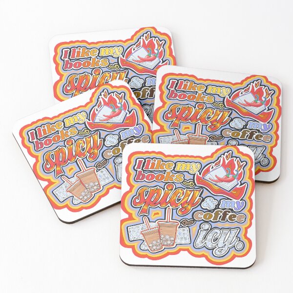 Item preview, I like my books spicy and my coffee icy | Hand drawn, no AI#X designed and sold by LibrarianLauren.