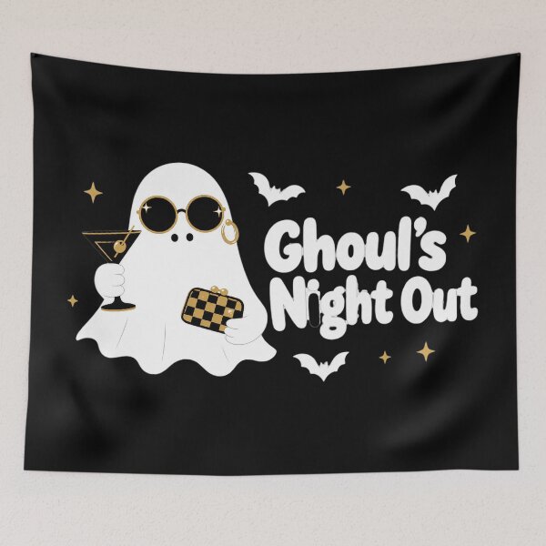 Item preview, Ghoul's Night Out Ghost Shirt | Glam Halloween Design designed and sold by MOCH- ART.