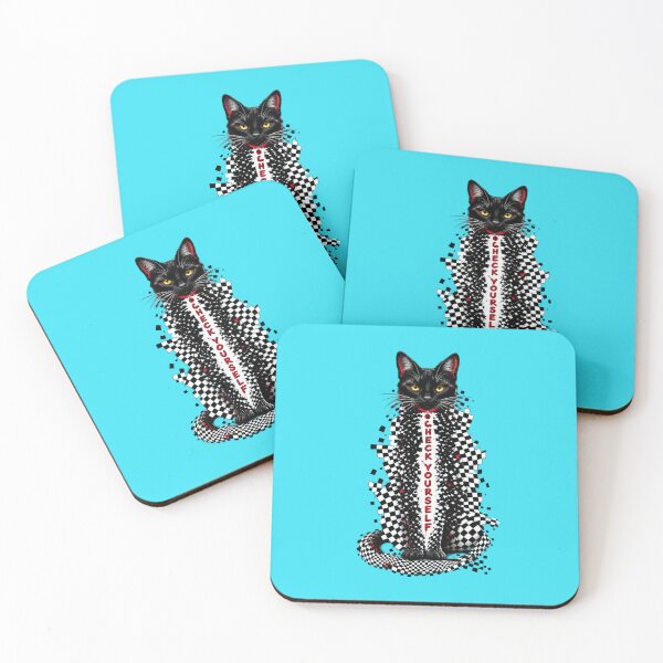 Item preview, Check Yourself Black Cat Checkerboard designed and sold by Art With Impact – Statement Art & Apparel for Deep Thinkers.