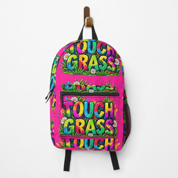 Item preview, Touch Grass Colorful 3D Typography designed and sold by Hari Arts.