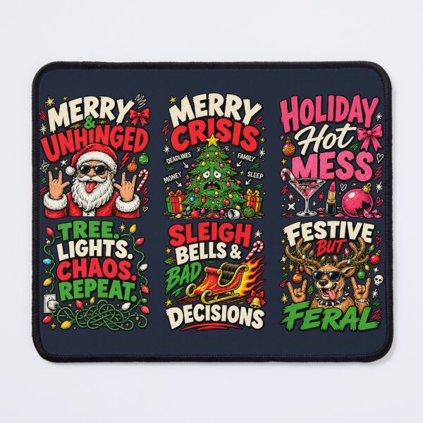 Item preview, Christmas Chaos Collection – Merry & Unhinged Funny Holiday Graphic designed and sold by warlistop.