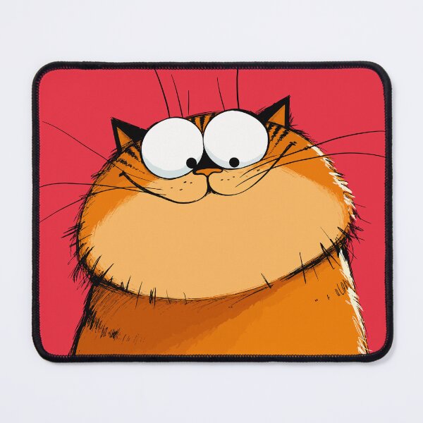 Item preview, Funny Fat Orange Tabby Cat Staring Cute Chunky Garfield Style Comic Graphic designed and sold by The Upside Down.