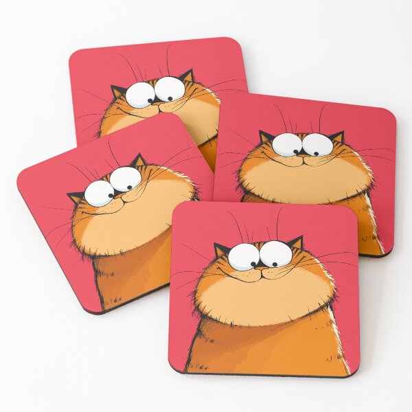 Item preview, Funny Fat Orange Tabby Cat Staring Cute Chunky Garfield Style Comic Graphic designed and sold by The Upside Down.