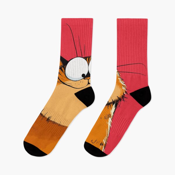 Item preview, Funny Fat Orange Tabby Cat Staring Cute Chunky Garfield Style Comic Graphic designed and sold by The Upside Down.