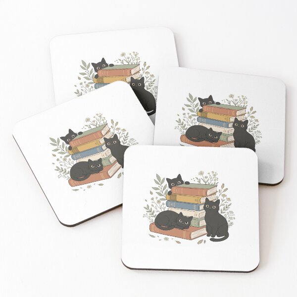 Item preview, Black Cats and Vintage Books designed and sold by Steele-Art.