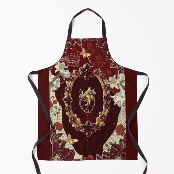 Item preview, Sacred Ruby Heart & Gold Floral Frame - Dark Academia Collage designed and sold by SnowyLines.