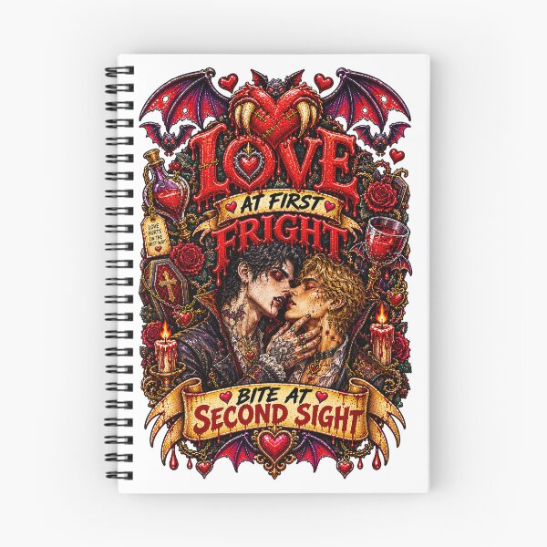 Item preview, DARK LOVE ❤️ - MONSTER ROMANCE COLLETION -  VAMPIRE LOVE -  LOVE AT FIRST FRIGHT - BITE AT SECOND SIGHT - GAY PRIDE designed and sold by WheelieGdArt.