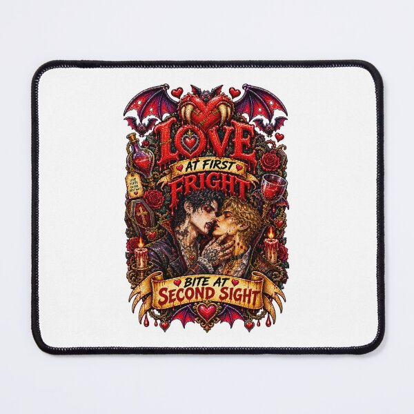 Item preview, DARK LOVE ❤️ - MONSTER ROMANCE COLLETION - VAMPIRE LOVE - LOVE AT FIRST FRIGHT - BITE AT SECOND SIGHT - GAY PRIDE designed and sold by WheelieGdArt.