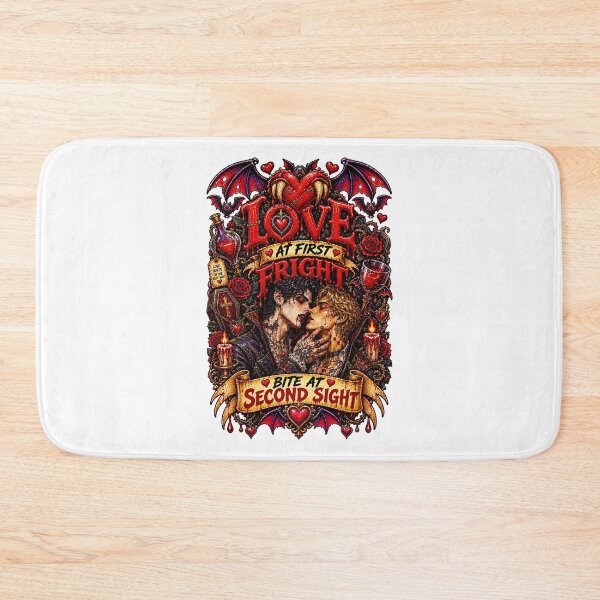 Item preview, DARK LOVE ❤️ - MONSTER ROMANCE COLLETION -  VAMPIRE LOVE -  LOVE AT FIRST FRIGHT - BITE AT SECOND SIGHT - GAY PRIDE designed and sold by WheelieGdArt.