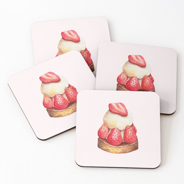 Item preview, Watercolor Strawberry Ice Cream Tart designed and sold by Anyahei.