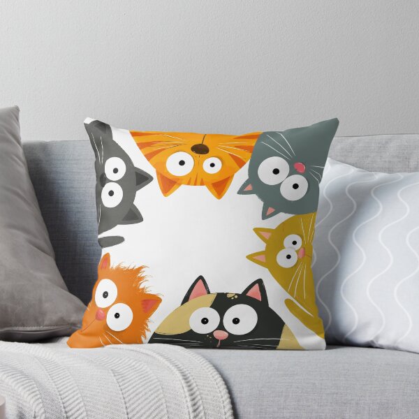 Item preview, Funny Curious Cats Looking Down Point of View Cute Cat Squad Comic Graphic designed and sold by The Upside Down.