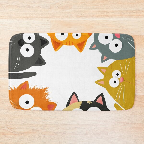 Item preview, Funny Curious Cats Looking Down Point of View Cute Cat Squad Comic Graphic designed and sold by The Upside Down.
