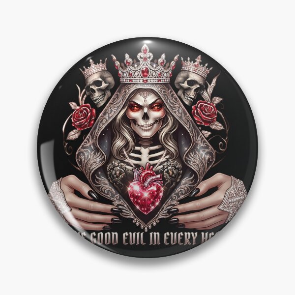 Item preview, Skeleton Queen Framing Crystal Heart designed and sold by Voodoo Store Paranormal Collections.