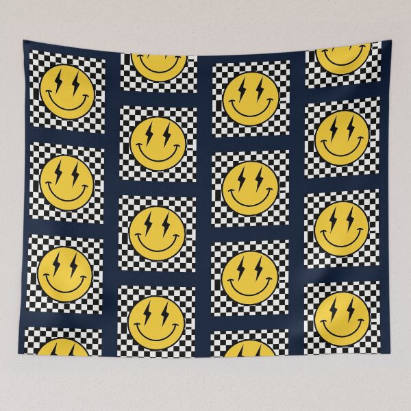 Item preview, Happy Face Distressed Checkered Pattern designed and sold by Lisweeney.