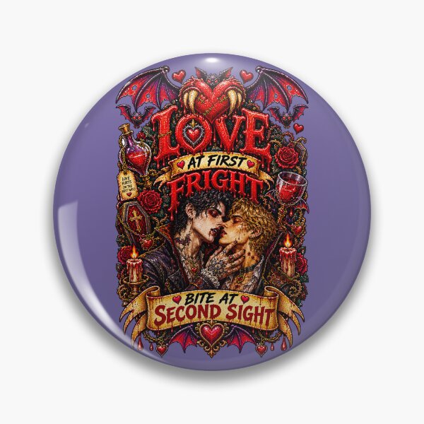 Item preview, DARK LOVE ❤️ - MONSTER ROMANCE COLLETION -  VAMPIRE LOVE -  LOVE AT FIRST FRIGHT - BITE AT SECOND SIGHT - GAY PRIDE - v3 designed and sold by WheelieGdArt.