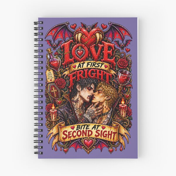 Item preview, DARK LOVE ❤️ - MONSTER ROMANCE COLLETION -  VAMPIRE LOVE -  LOVE AT FIRST FRIGHT - BITE AT SECOND SIGHT - GAY PRIDE - v3 designed and sold by WheelieGdArt.