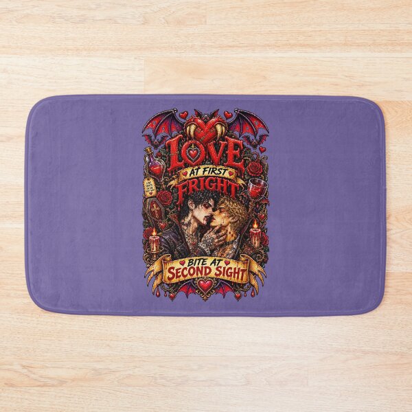 Item preview, DARK LOVE ❤️ - MONSTER ROMANCE COLLETION -  VAMPIRE LOVE -  LOVE AT FIRST FRIGHT - BITE AT SECOND SIGHT - GAY PRIDE - v3 designed and sold by WheelieGdArt.