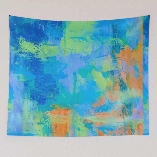 Item preview, abstract in green and blue designed and sold by Tereza Pilar  Art.