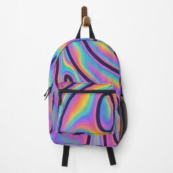 Item preview, Melting Smiley Face Dripping Holographic Psychedelic Art designed and sold by LYAN-STORE.