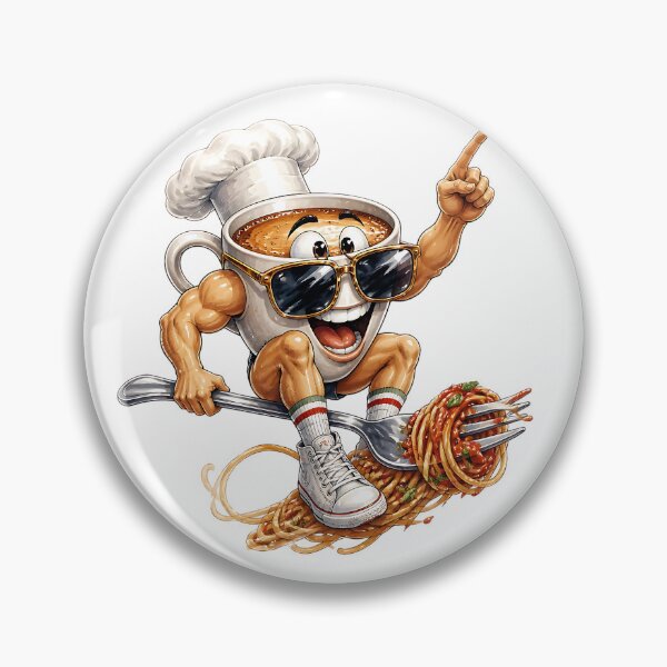 Item preview, Espresso Chef Spaghetti Creature Serving Saucy Surreal Fun designed and sold by Wilcox PhotoArt.