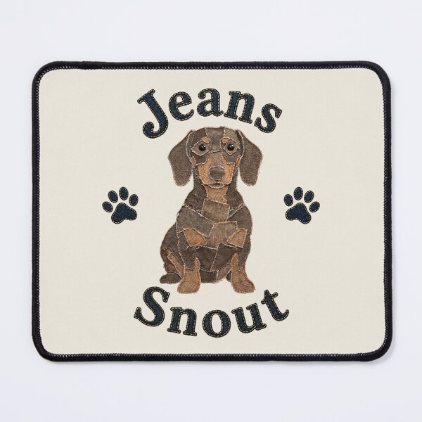 Item preview, Brown Smooth Dachshund Denim Patch Art designed and sold by JeanSnout.