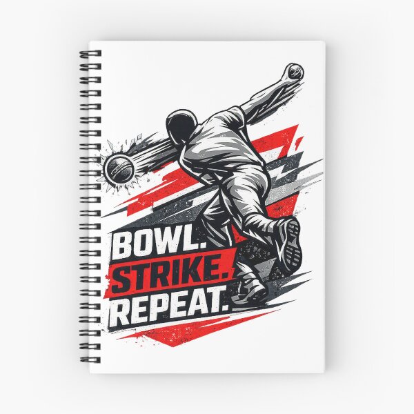 Item preview, BOWL. STRIKE. REPEAT. – Dynamic Faceless Cricket Bowler Premium Design designed and sold by mbmstores.