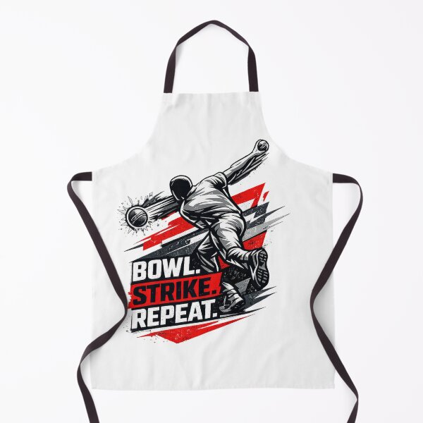 Item preview, BOWL. STRIKE. REPEAT. – Dynamic Faceless Cricket Bowler Premium Design designed and sold by mbmstores.