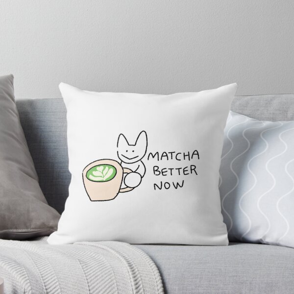 Item preview, Matcha Cat Sticker – Cute Cat with Latte, Quirky Humorous Sticker designed and sold by lazydayz16.