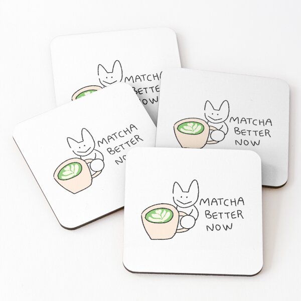 Item preview, Matcha Cat Sticker – Cute Cat with Latte, Quirky Humorous Sticker designed and sold by lazydayz16.