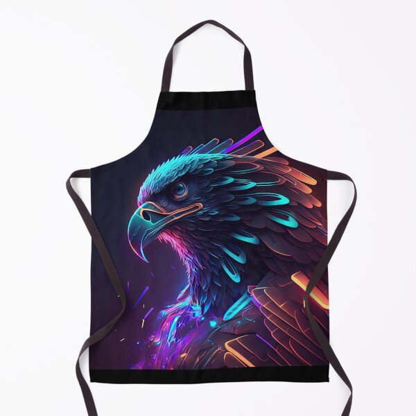 Item preview, Neon Eagle Portrait Synthwave Cyberpunk Art designed and sold by NeonRealmsStudio.
