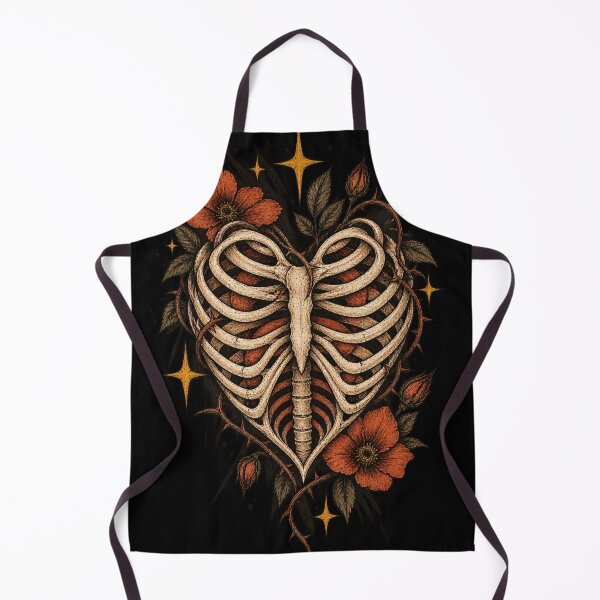 Item preview, Rib Cage Heart – Gothic Floral Anatomy Illustration designed and sold by @SHINTOSARTSTORE.