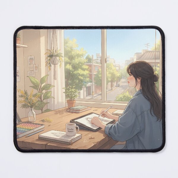 Item preview, Sunny Afternoon Illustration Studio: Cozy Creative Workspace in Seoul designed and sold by SOOstudio73.