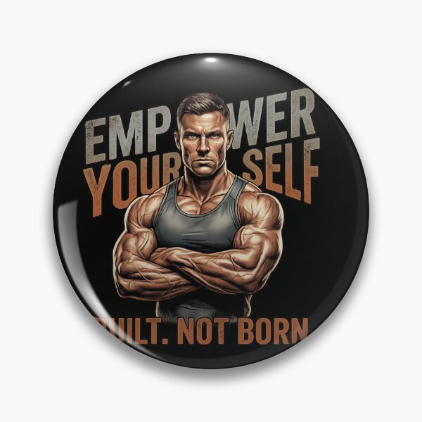 Item preview, Built Not Born - Hardcore Bodybuilding Male Fitness Pump Cover designed and sold by StrongEveryDayStore.