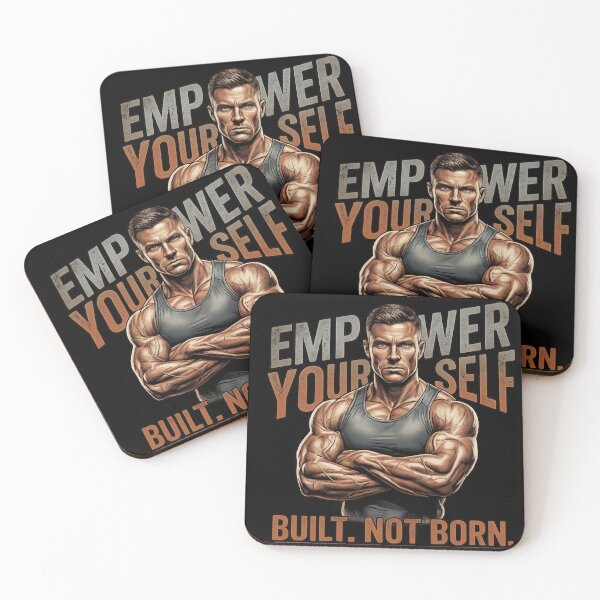 Item preview, Built Not Born - Hardcore Bodybuilding Male Fitness Pump Cover designed and sold by StorySeller85.