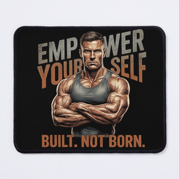 Item preview, Built Not Born - Hardcore Bodybuilding Male Fitness Pump Cover designed and sold by StorySeller85.
