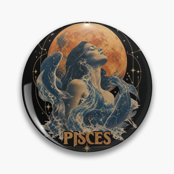 Item preview, Pisces Zodiac Mermaid Siren Blood Moon Astrology Design designed and sold by Cary-s.