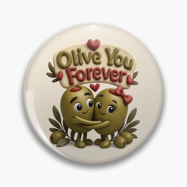 Item preview, Cute "Olive You Forever" | Kawaii Olive Couple Pun Birthday designed and sold by Moons Studio.