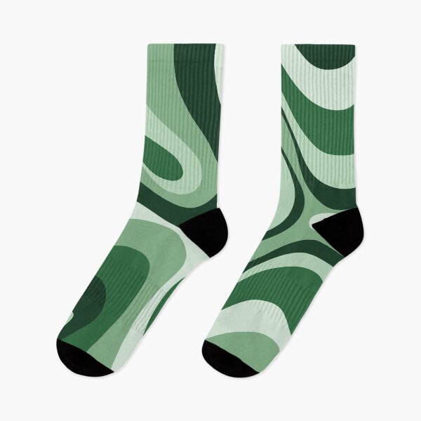 Item preview, Liquid Swirl Retro Abstract in green tones, Cream, and White designed and sold by Differenceee.