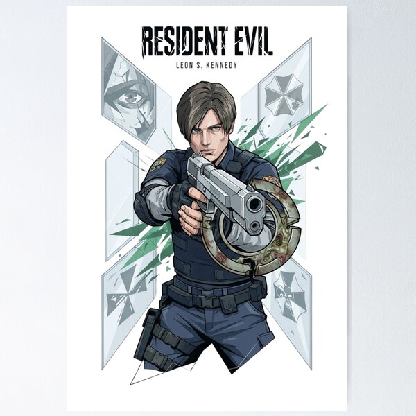 Item preview, Resident Evil Leon S. Kennedy Retro Survival Horror Art designed and sold by jhgjykuo.